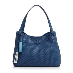 Tory Burch Thea Blue Leather Tassel Woven

Satchel